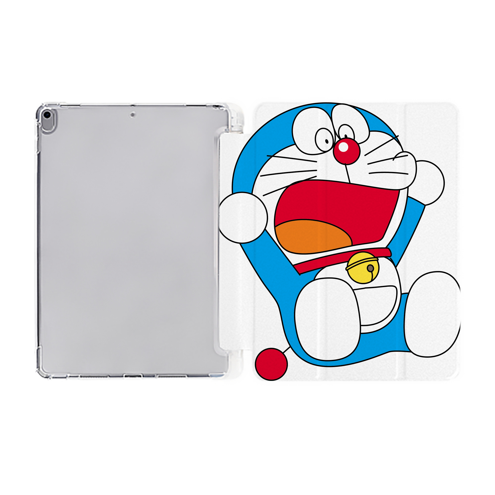 （画像用） ドラえもん Doraemon IPad ケース ペン収納付き 三つ折りスタンド PUレザー×シリコン 対応機種9.5/10.5/10.9インチ